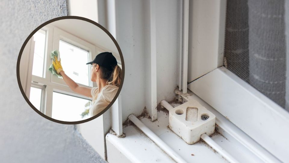 cómo limpiar los rieles de ventanas y puertas